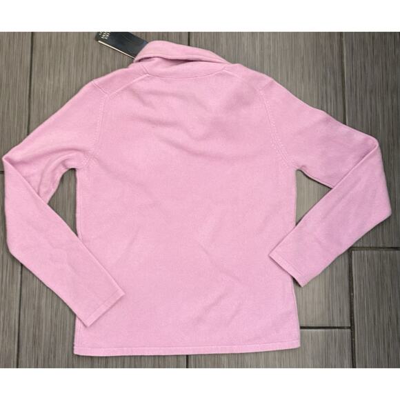 Valerie Stevens Purple Two Ply Cashmere Collared Sweater Size Petite Small - Picture 4 of 5